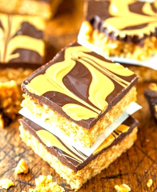 Chewy Peanut Butter & Chocolate Cereal Bars