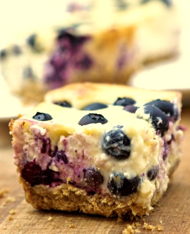 Recipe: Lemon Blueberry Cheesecake bars