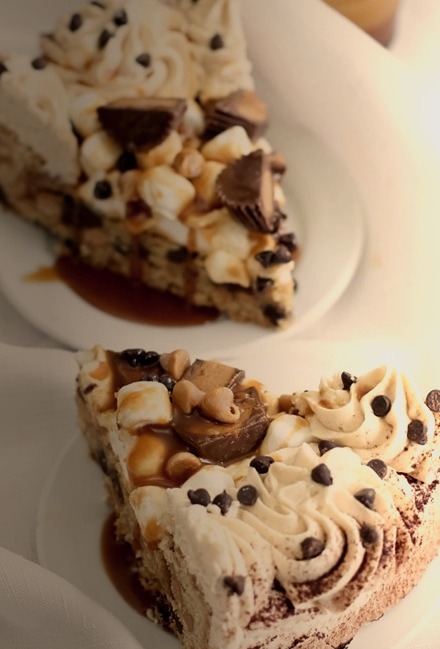 Overloaded Peanut Butter Chocolate Chip Cookie Cake