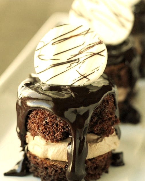 Triple Chocolate Layer Cakes