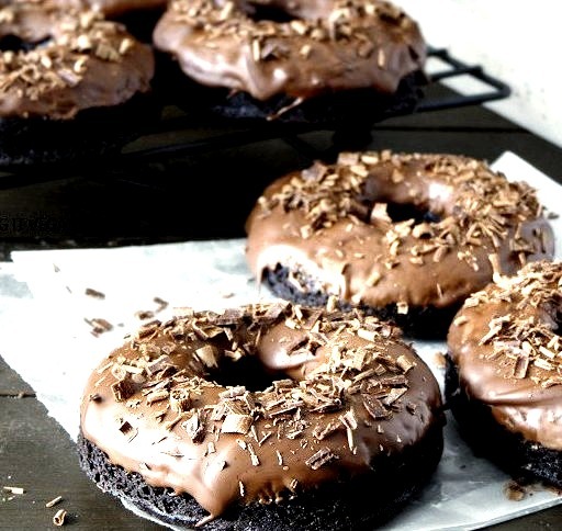 Triple Chocolate Cake Doughnuts (recipe)