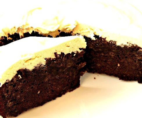 Guinness Chocolate Cake with Creme Fraiche Topping