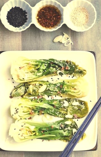 Spicy Steamed Bok Choy